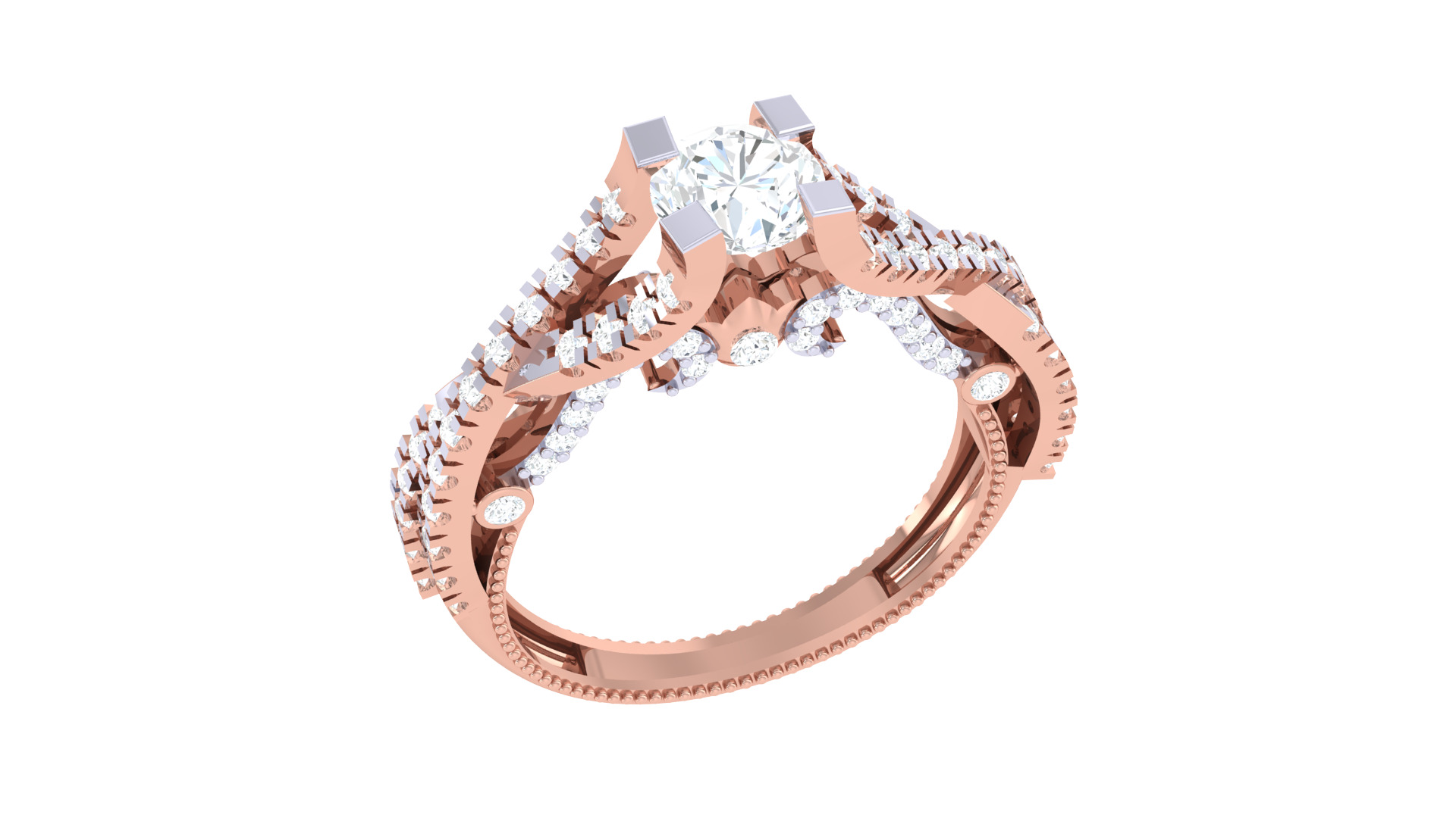 Women Ring  Render 3dm STL OBJ FBX Details 3D print model_2