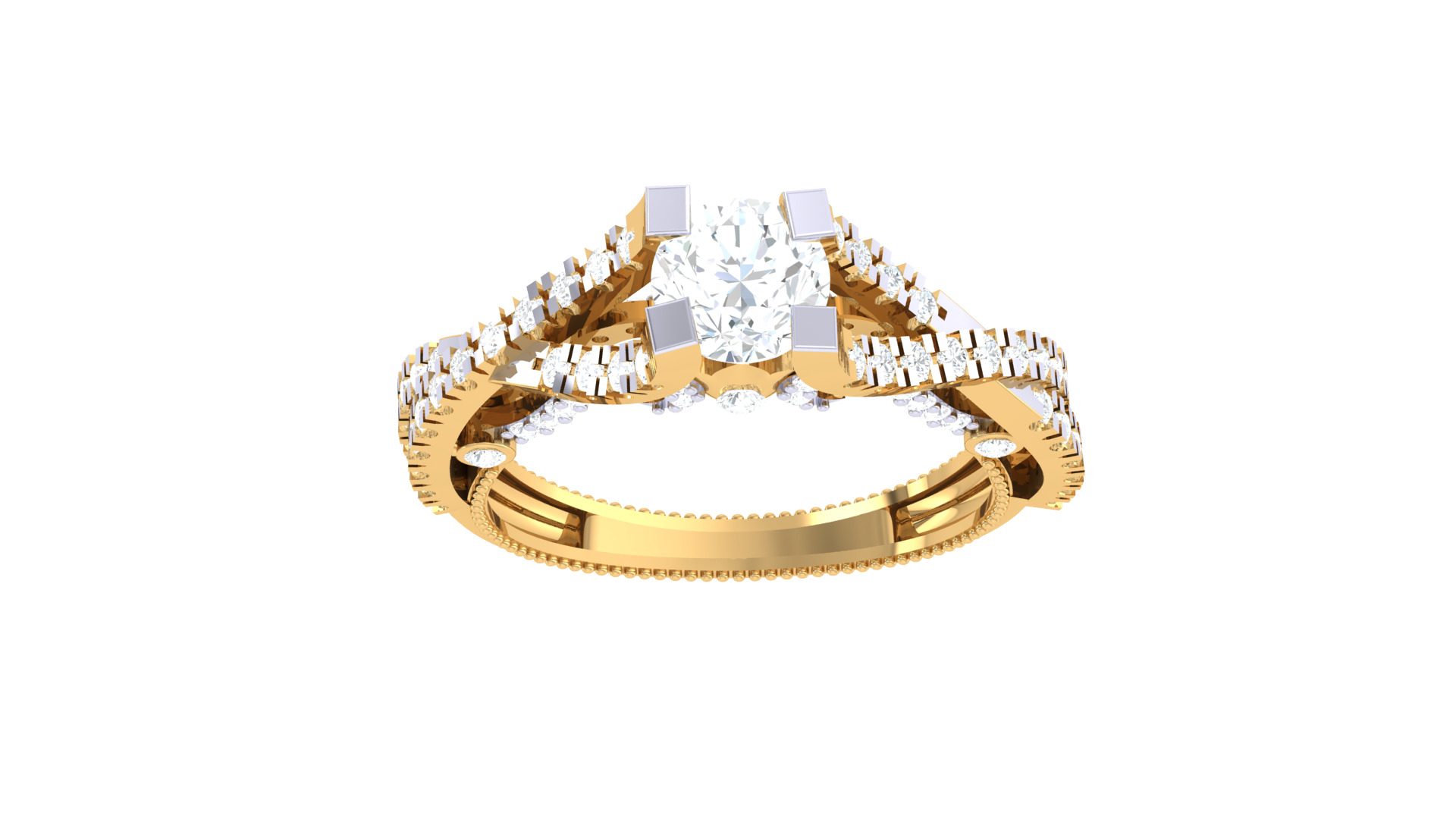 Women Ring  Render 3dm STL OBJ FBX Details 3D print model_3
