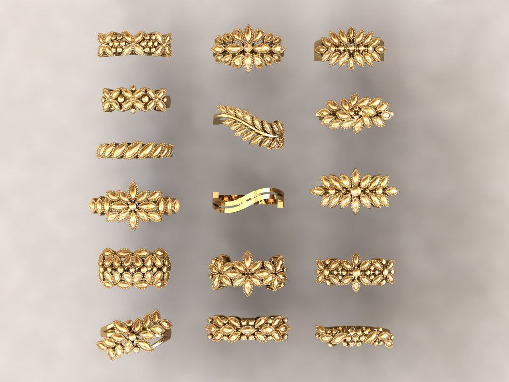 Dual-Style Rings Pack - 16 Unique Models 3D print model_4