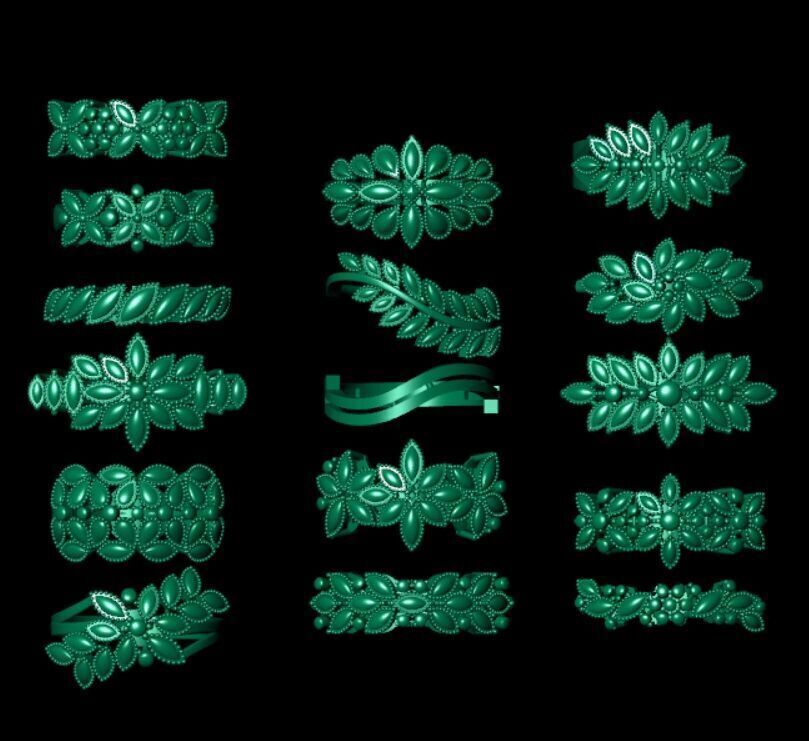 Dual-Style Rings Pack - 16 Unique Models 3D print model_5