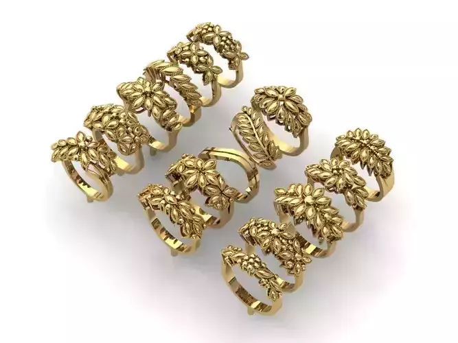 Dual-Style Rings Pack - 16 Unique Models