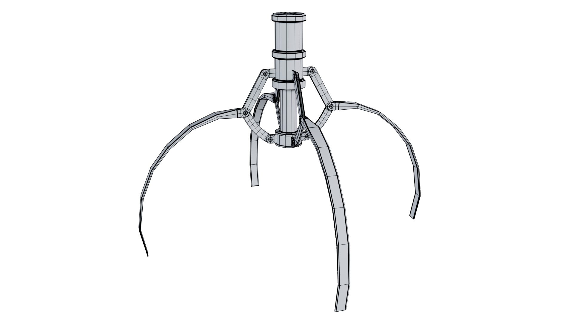 Metal Claw 8 with RIG 3D model_12