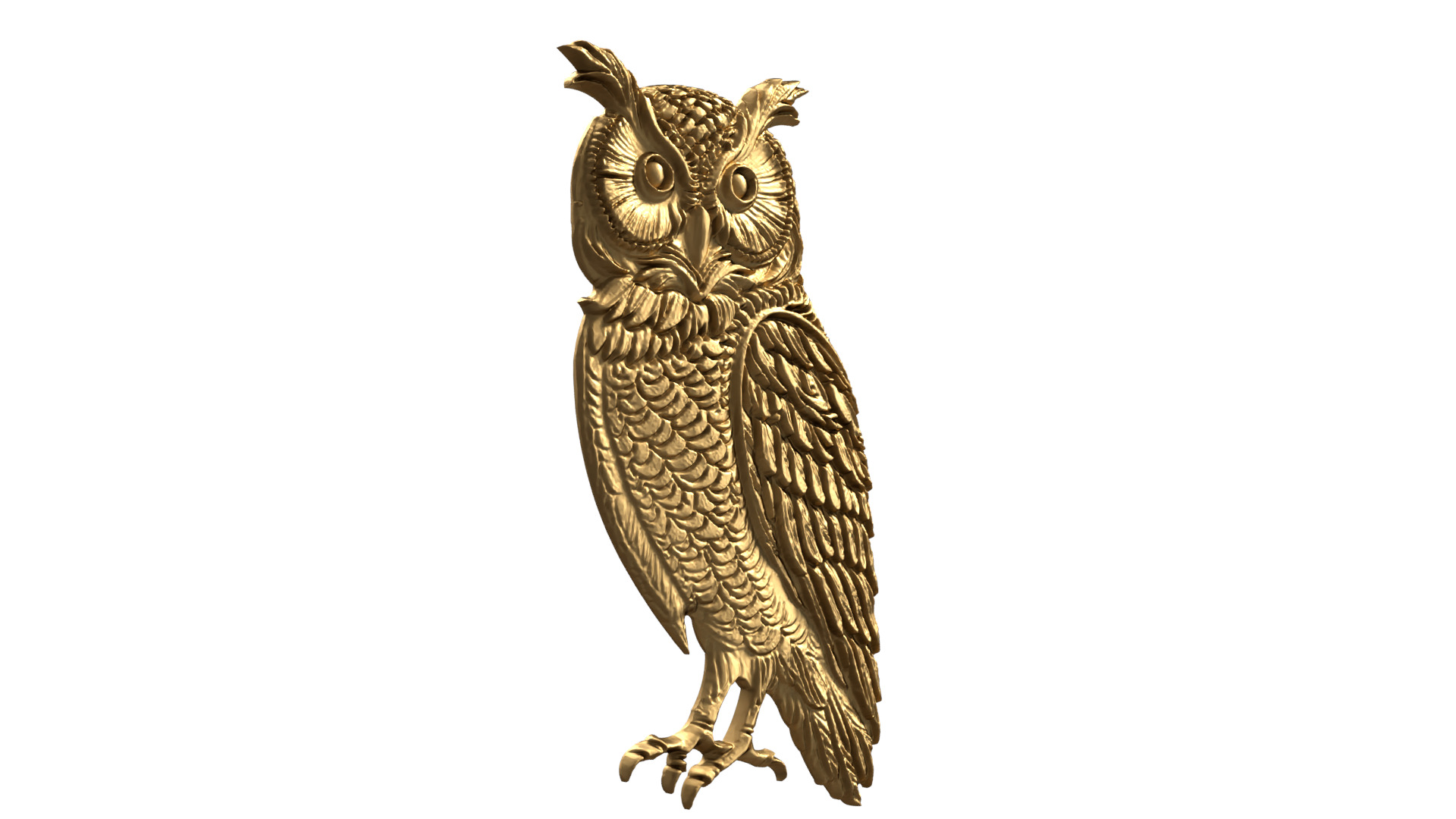 owl pendant-08 3D print model_2