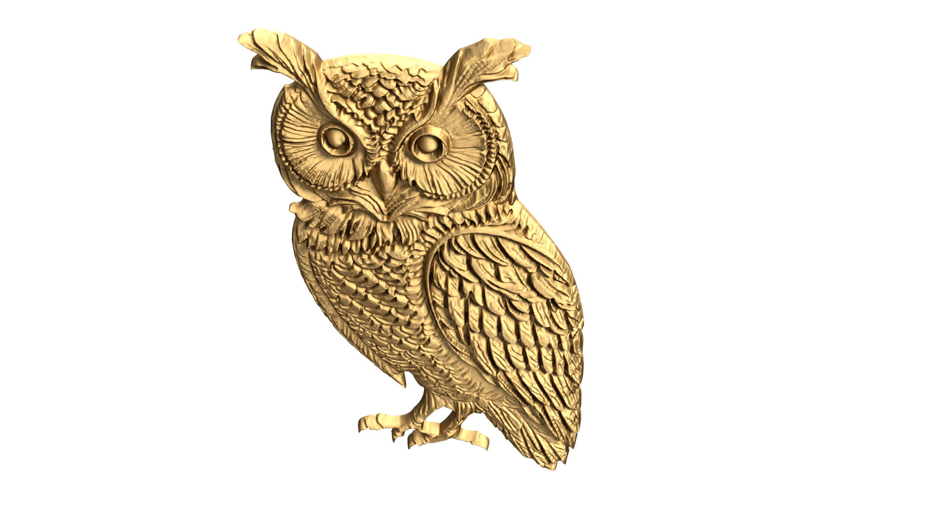 owl pendant-08 3D print model_3