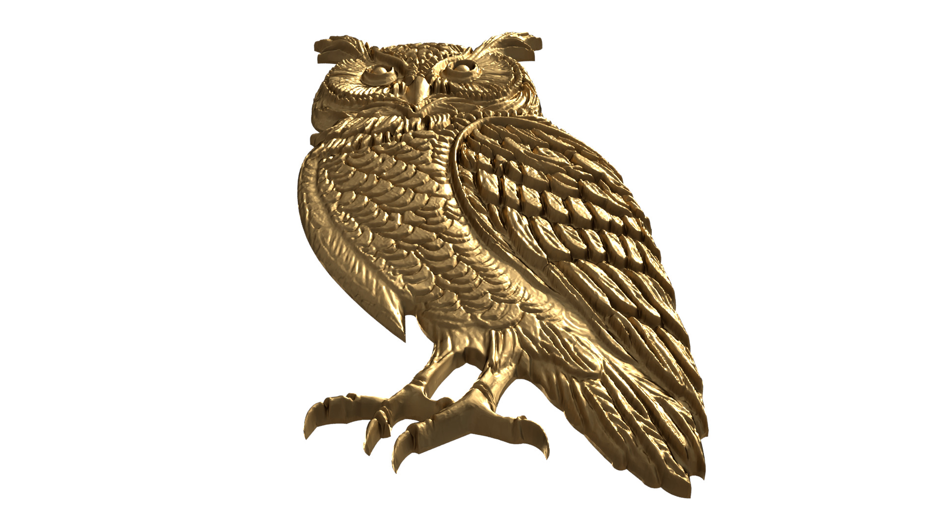 owl pendant-08 3D print model_4