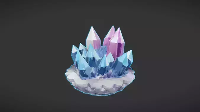 colorful crystal formation