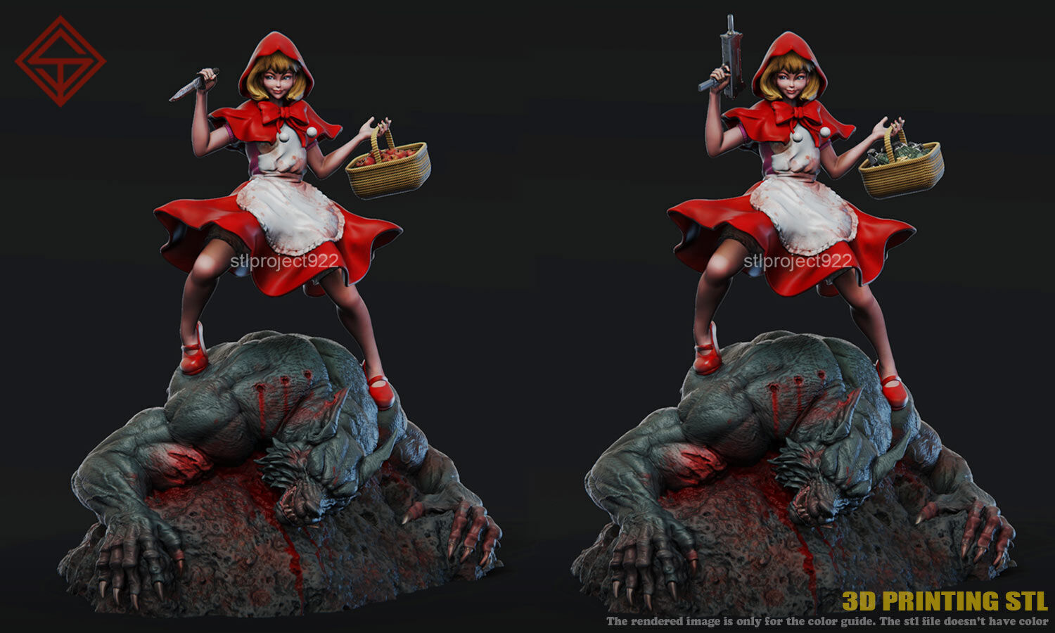 Red Ridding Hood 3D print model_1