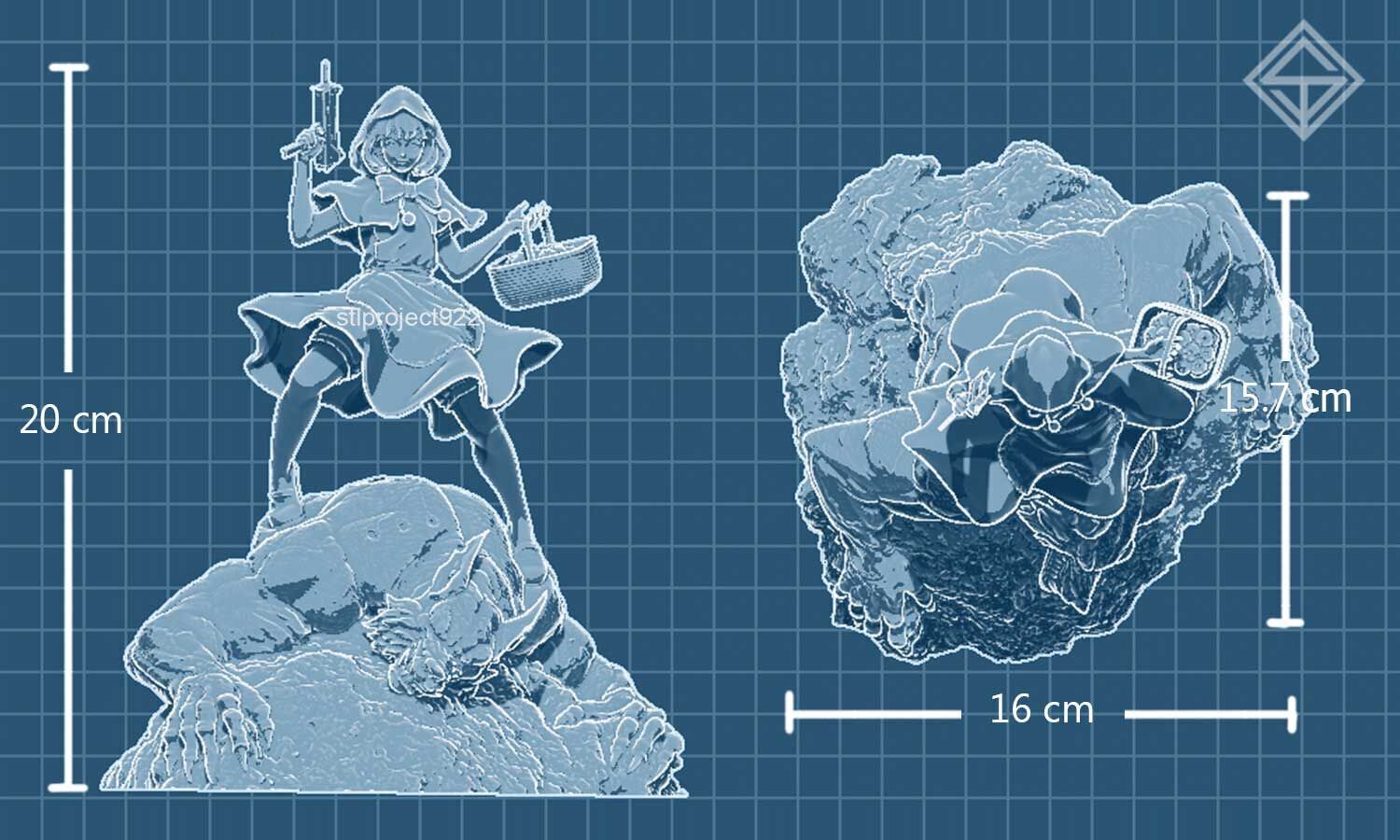 Red Ridding Hood 3D print model_4