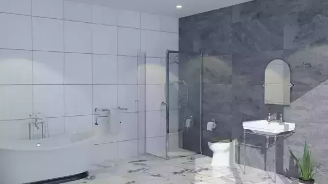 Bathroom Scene Assets 1 Vintage