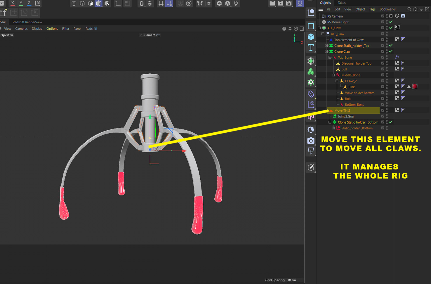 Metal Claw 9 with RIG 3D model_2
