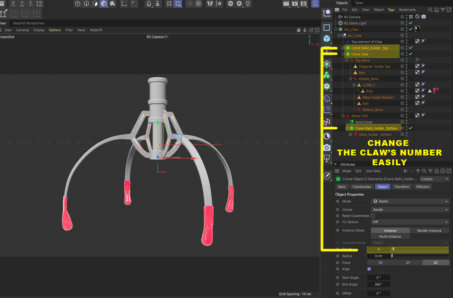 Metal Claw 9 with RIG 3D model_3
