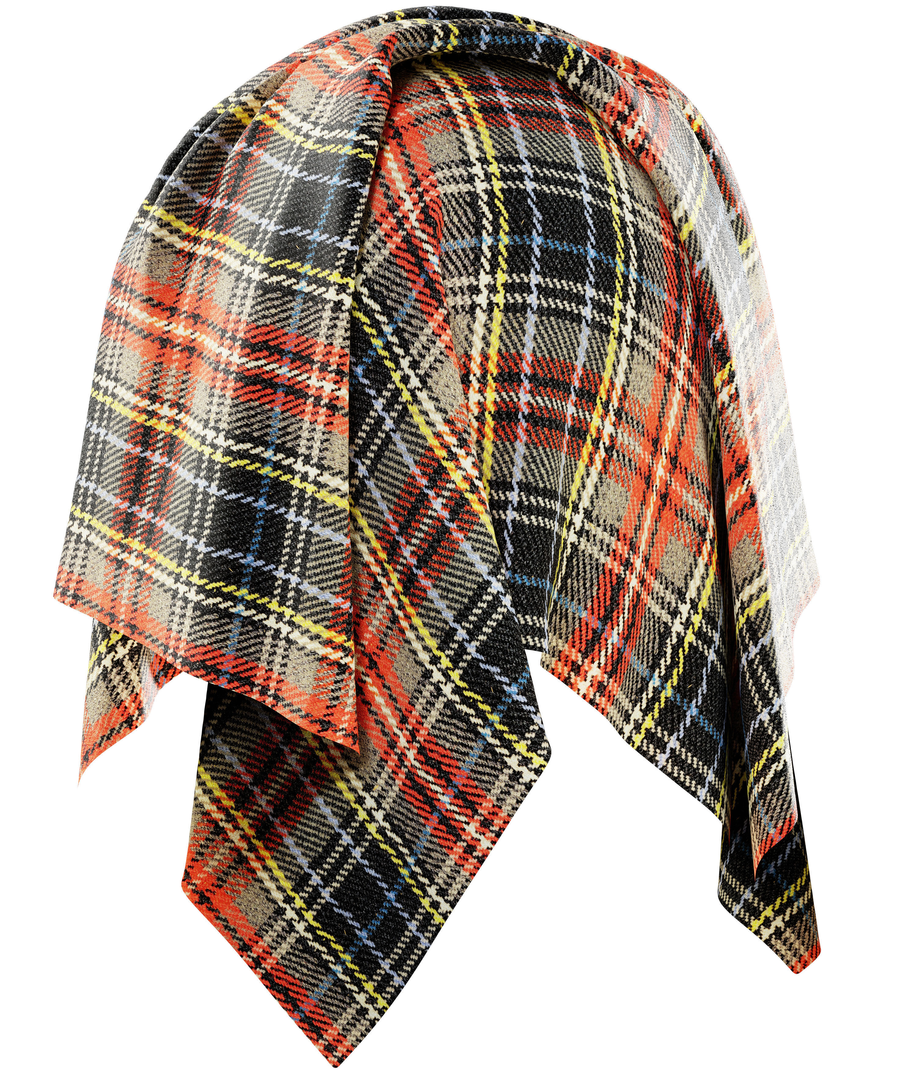 20 Cotton-Wool-Tartan-Denim Fabric Smart Material -Vol 4 Texture_12