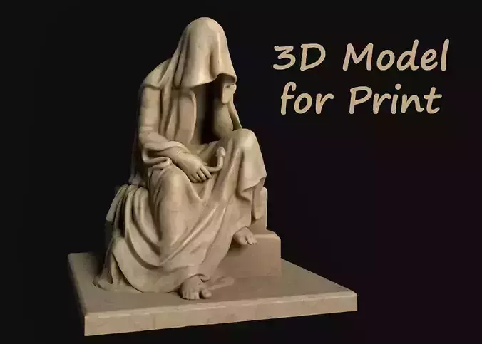 Sculpture Drapery Man 3D print model