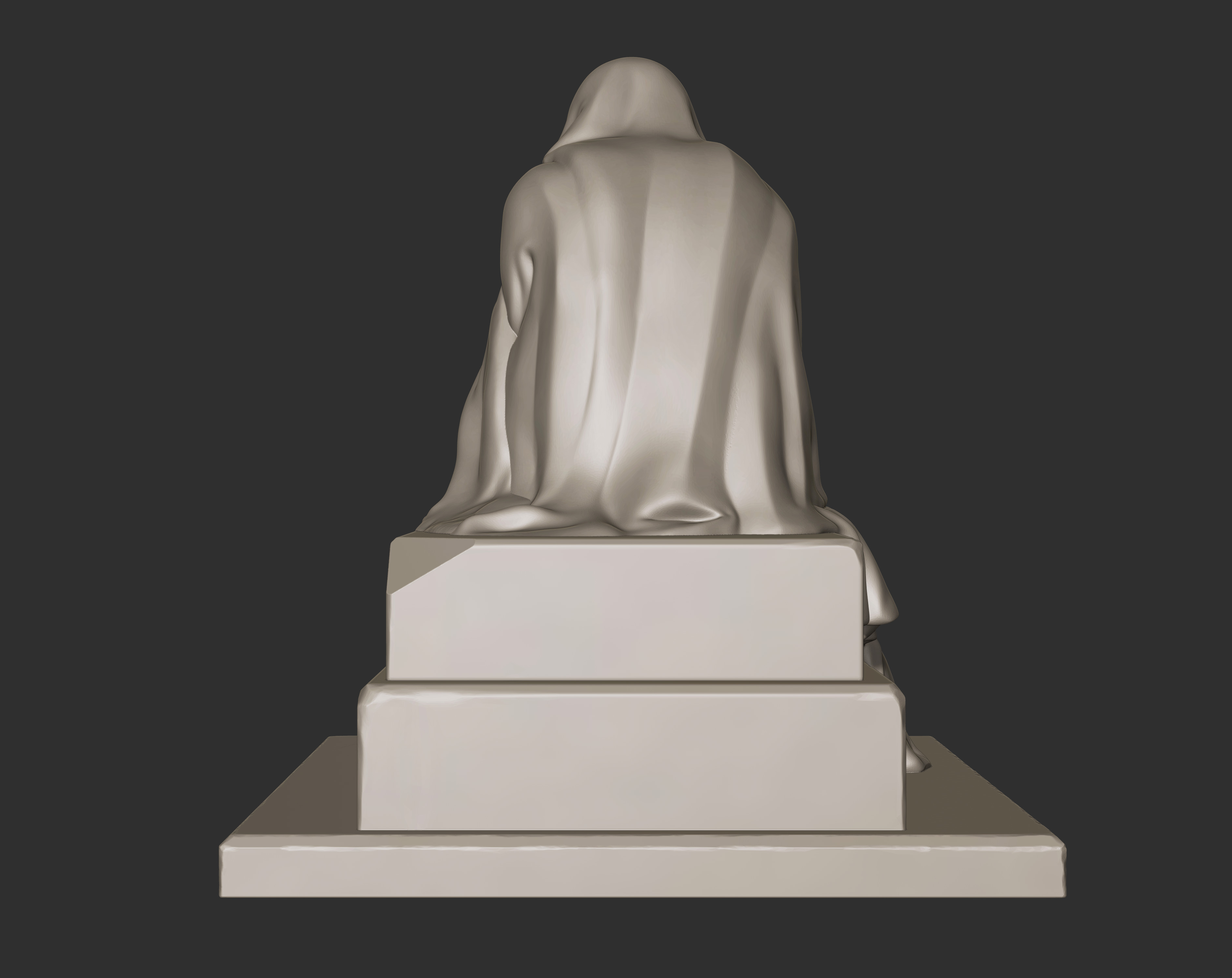 Sculpture Drapery Man 3D print model_8
