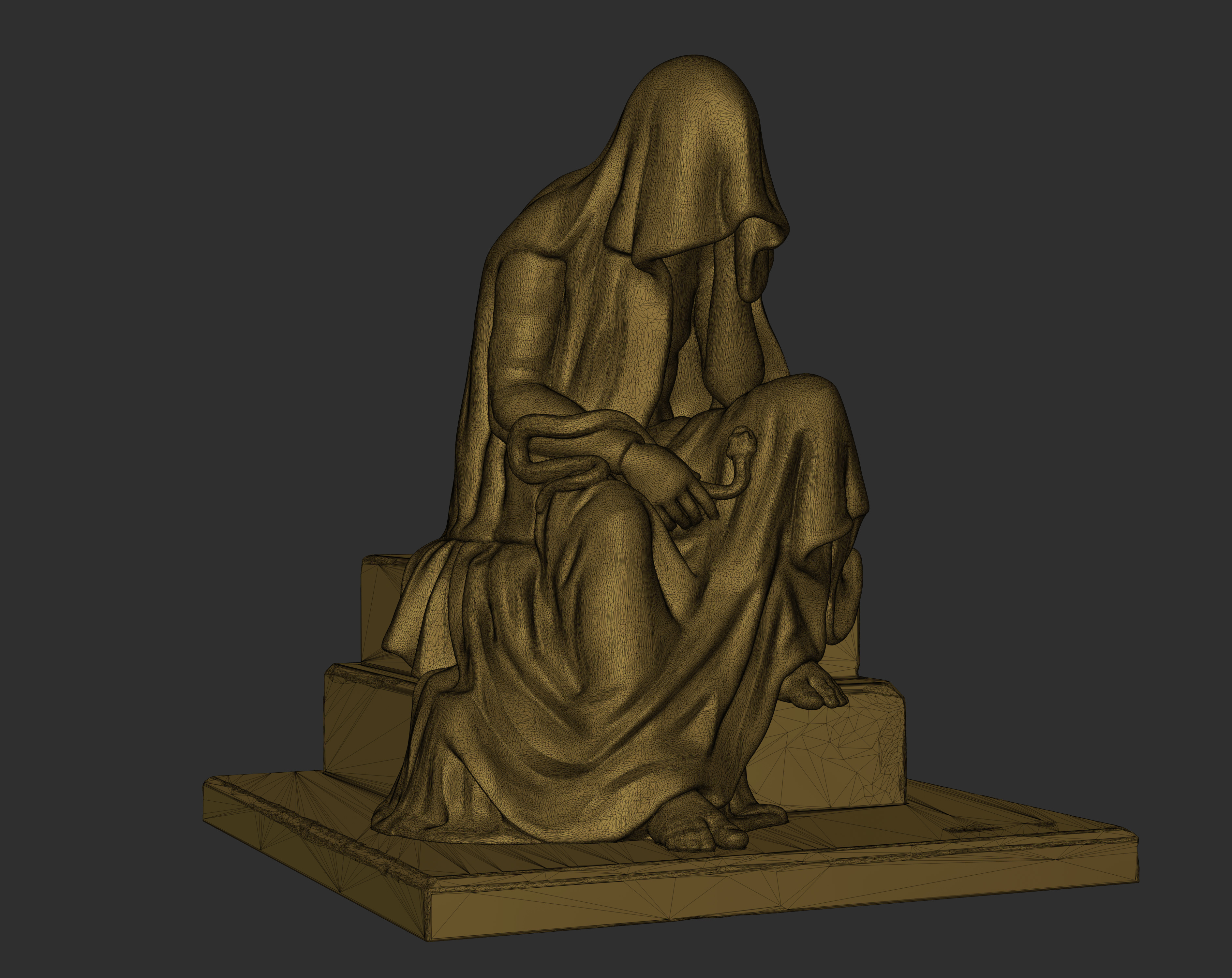 Sculpture Drapery Man 3D print model_13
