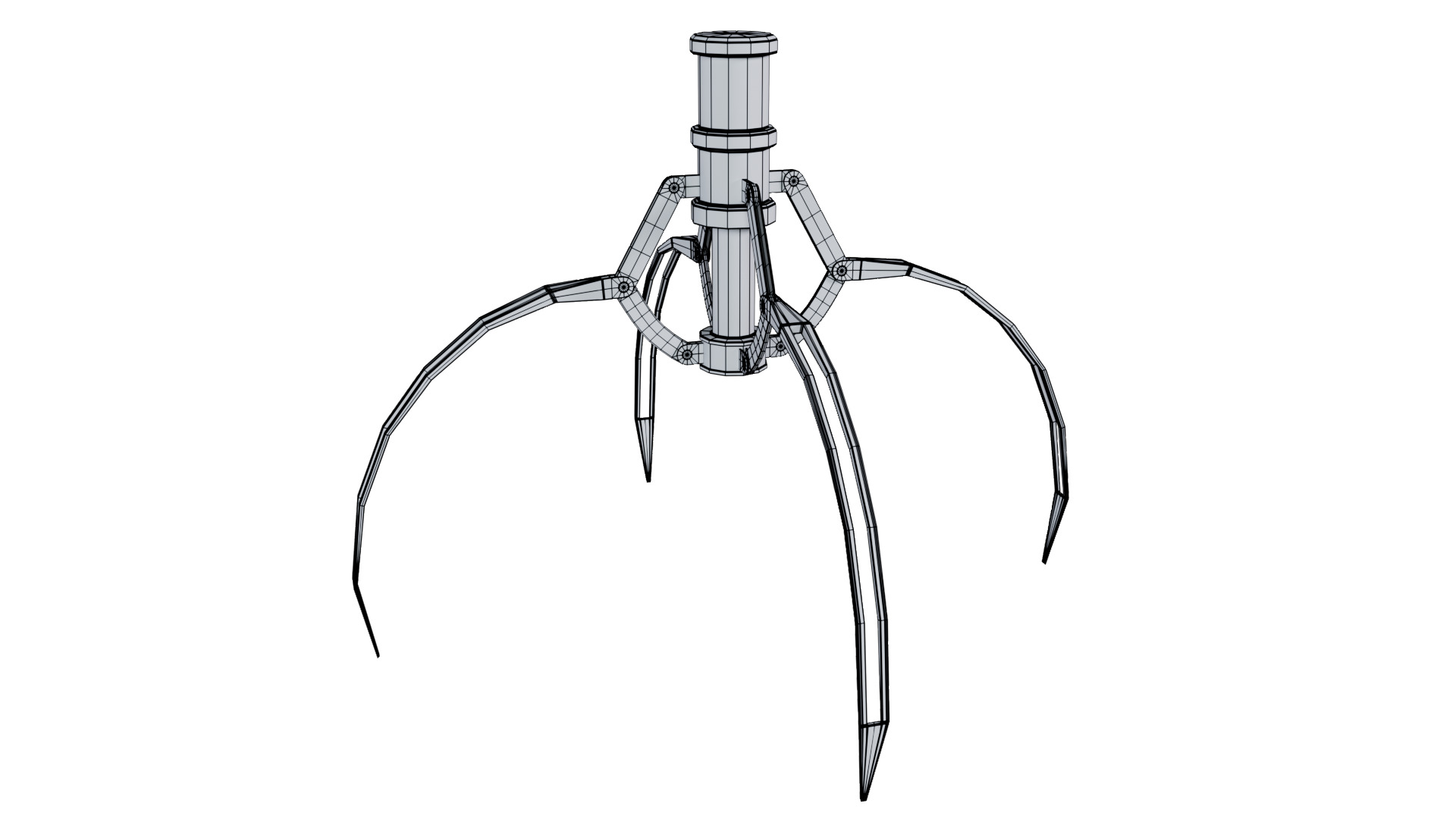 Metal Claw 10 with RIG 3D model_12