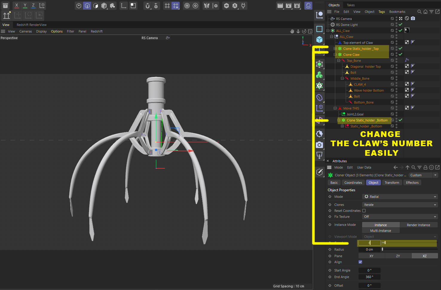 Metal Claw 11 with RIG 3D model_3