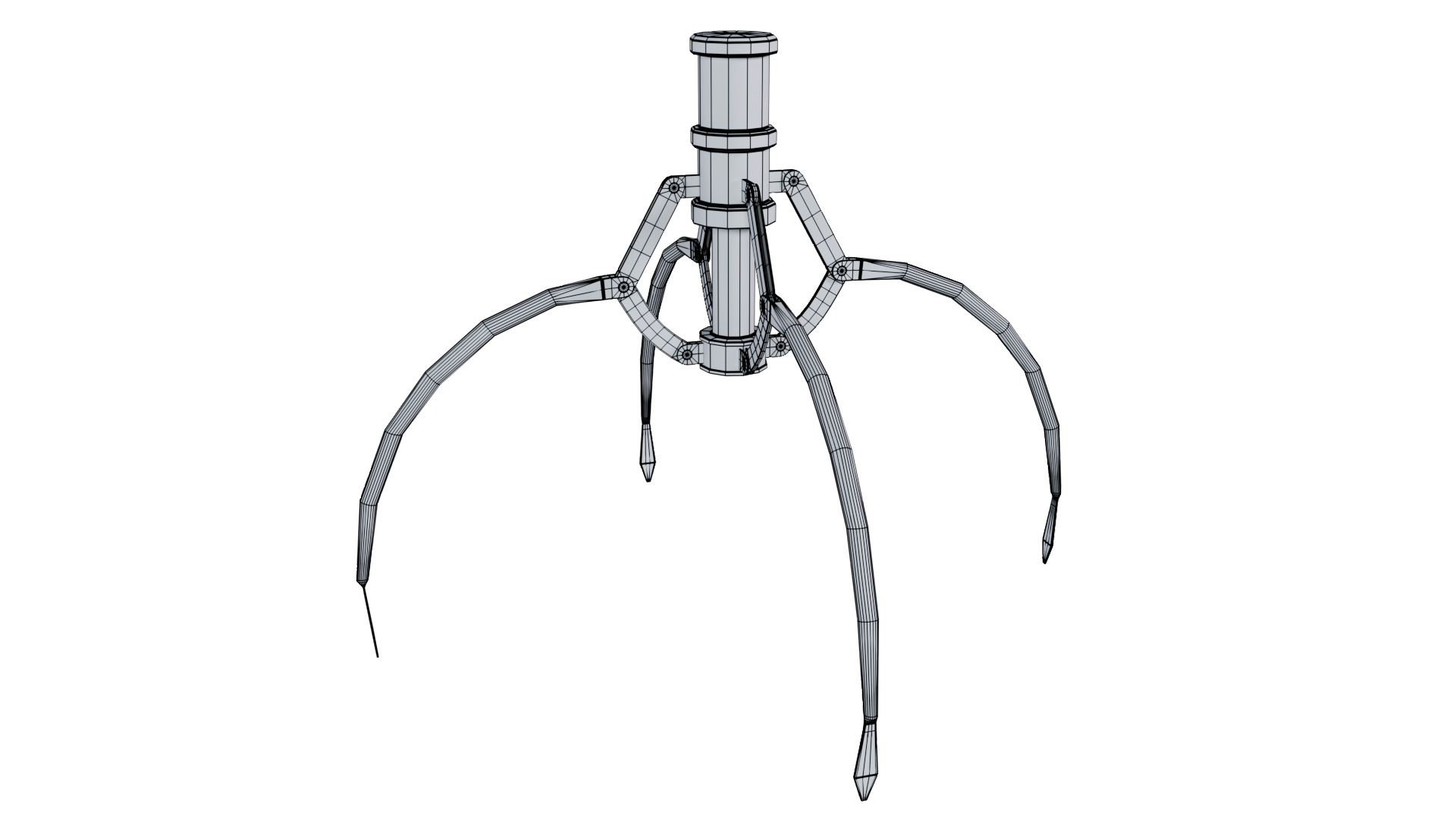 Metal Claw 11 with RIG 3D model_12