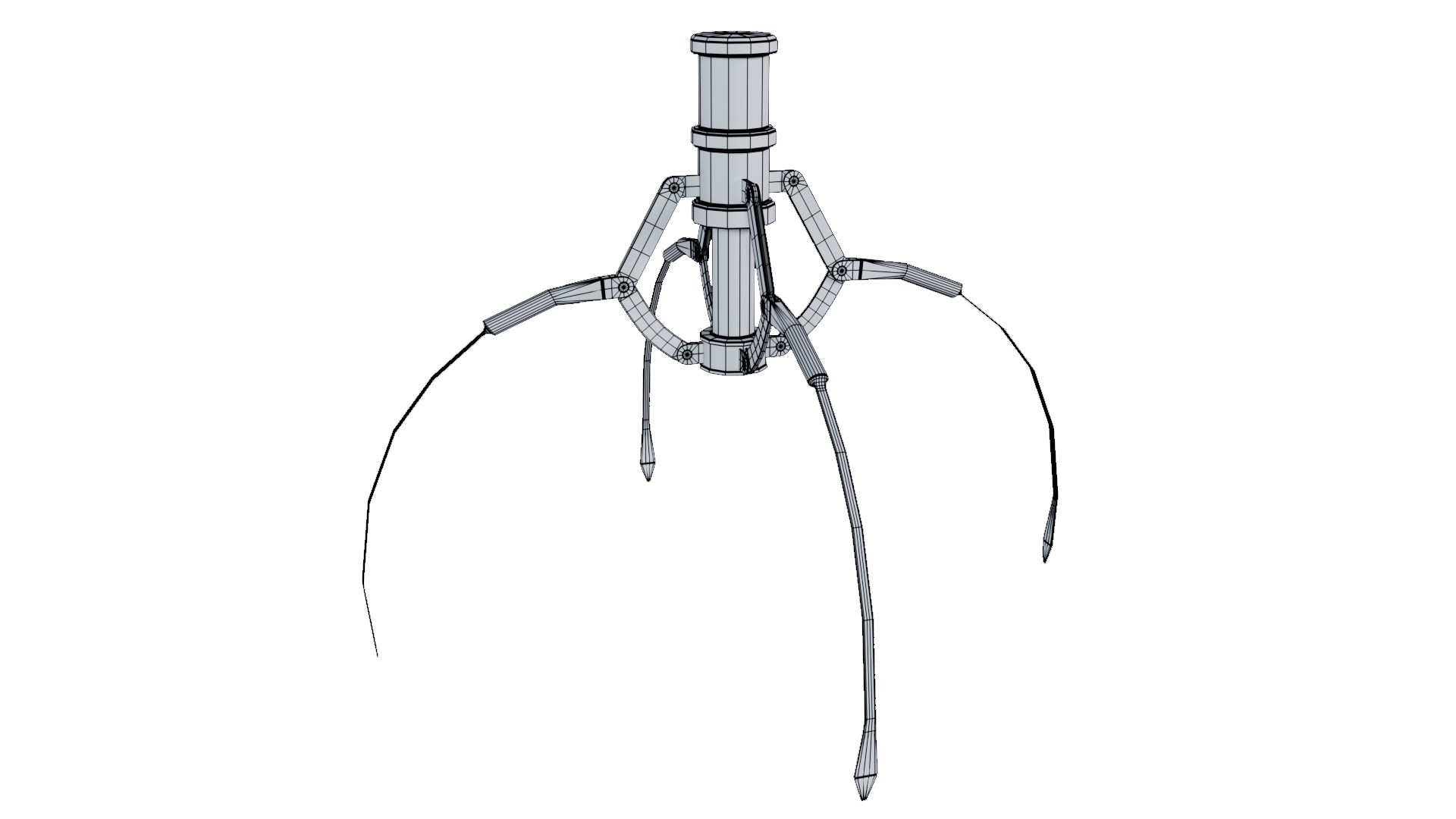 Metal Claw 12 with RIG 3D model_12