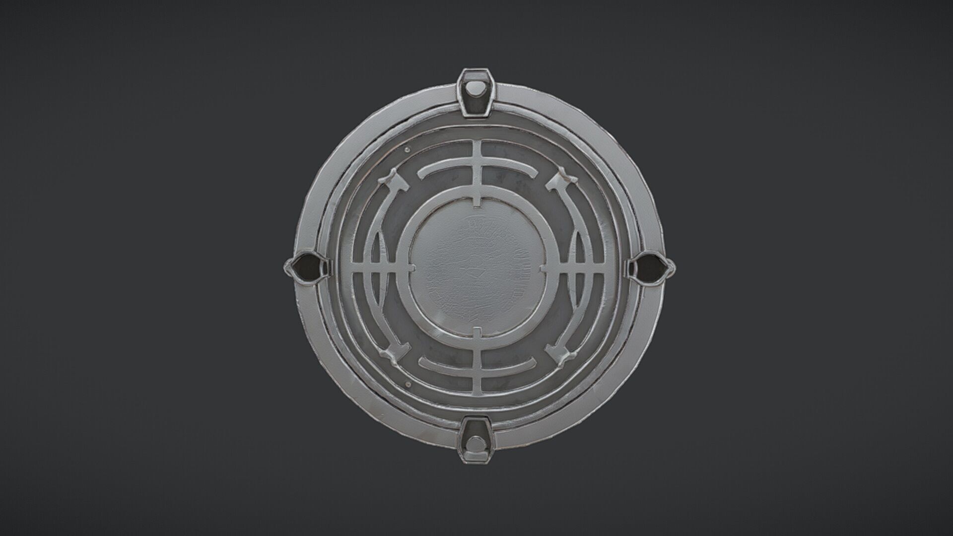 decorative manhole cover 3D model_3