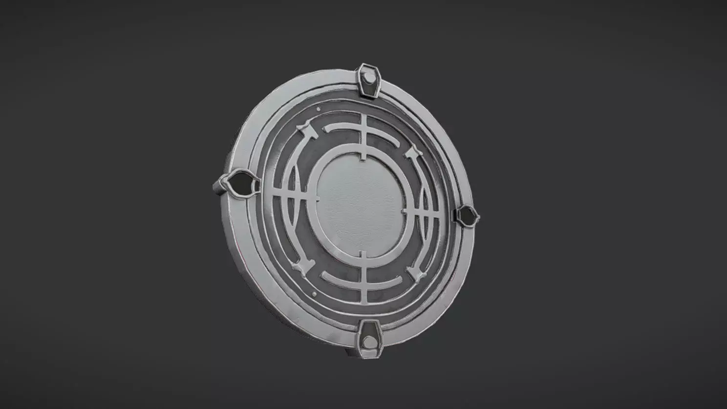 decorative manhole cover 3D model_0