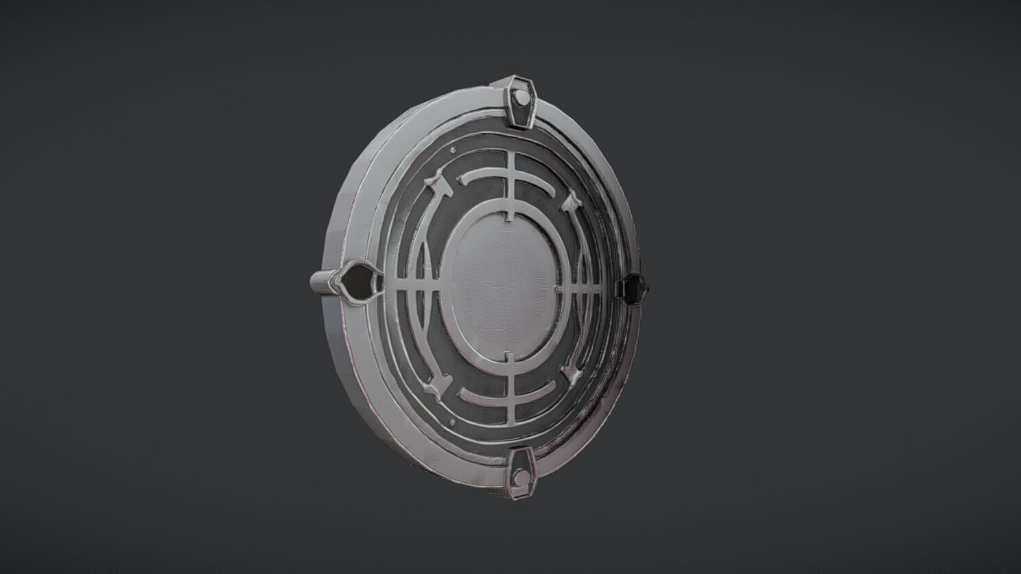 decorative manhole cover 3D model_1
