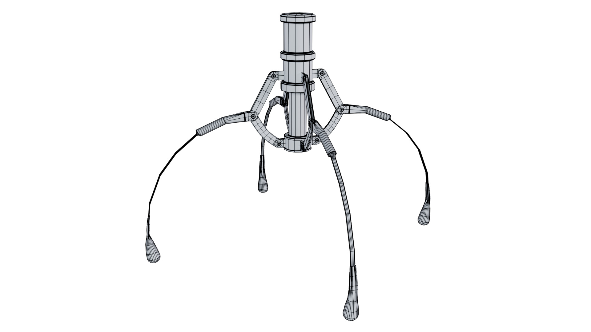 Metal Claw 13 with RIG 3D model_12