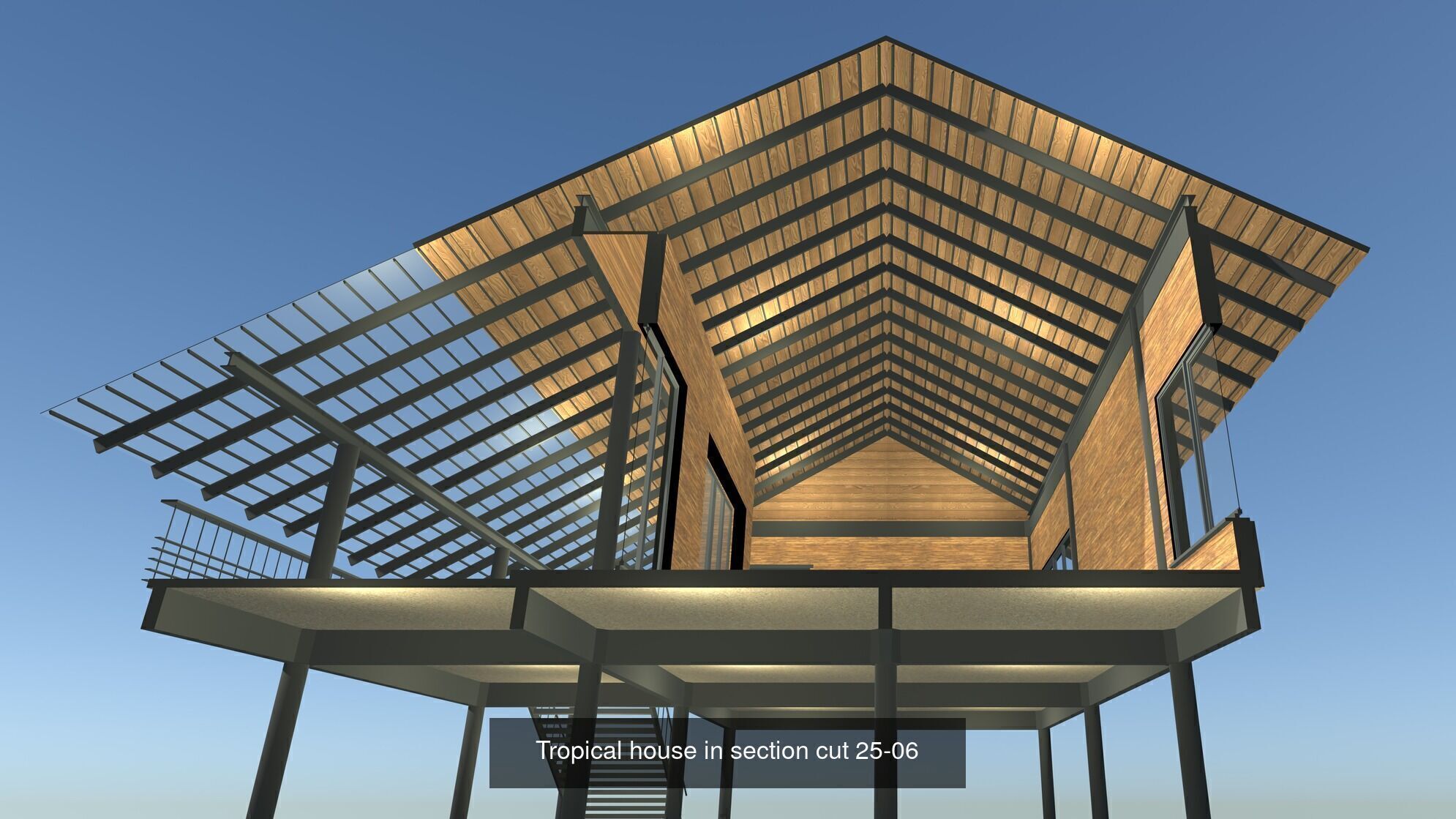 Buildings in section cut set 02 3D Model Collection_6