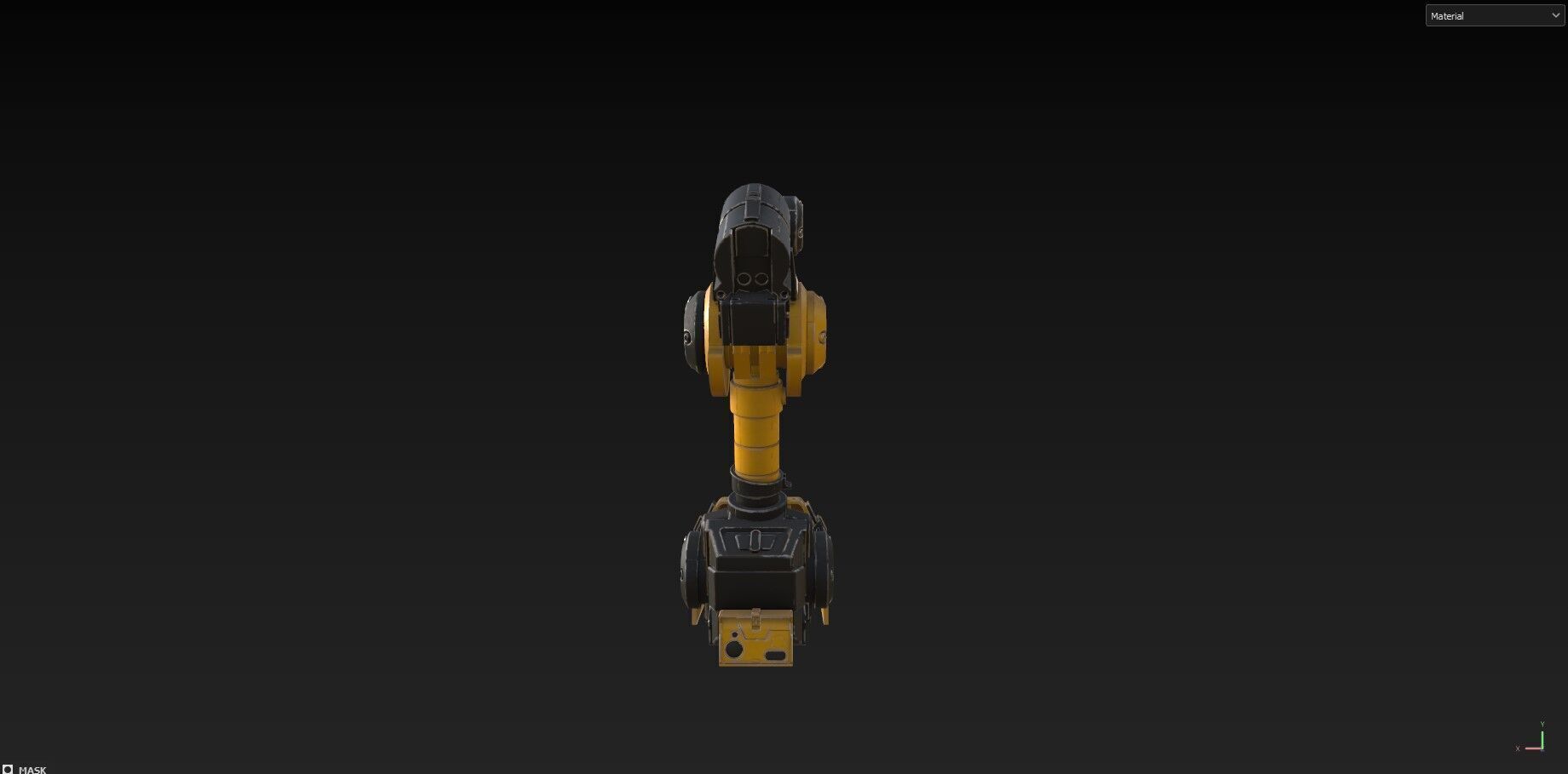 Industrial Robot Arm - 3  - Textured 3D model_12