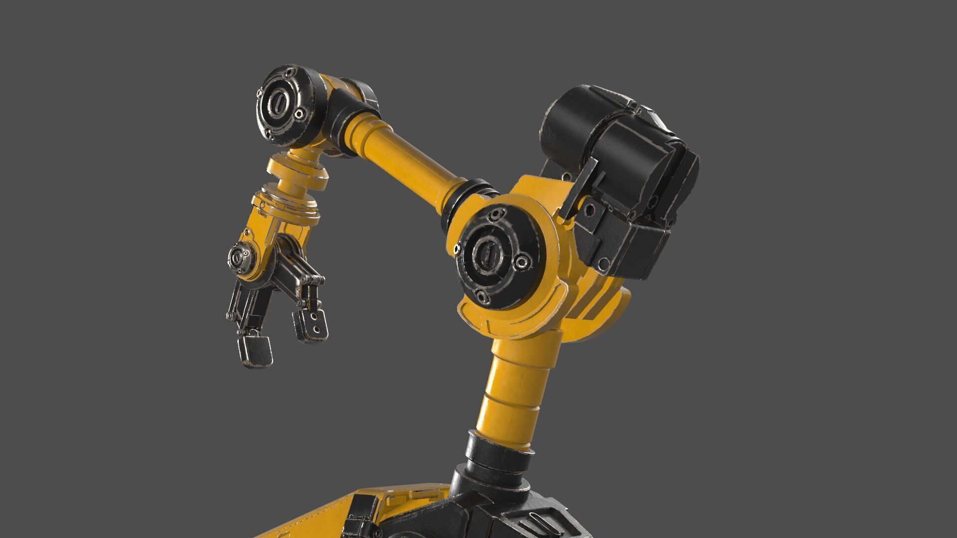 Industrial Robot Arm - 3  - Textured 3D model_1
