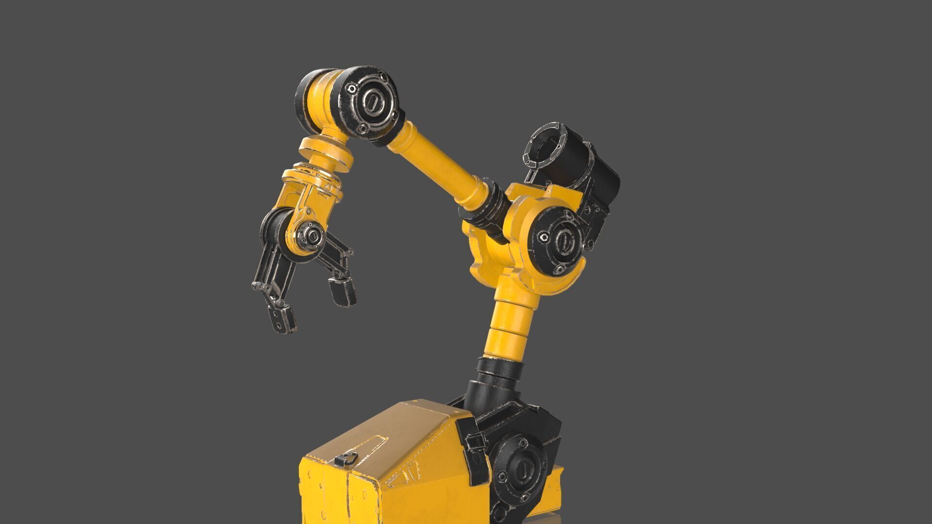 Industrial Robot Arm - 3  - Textured 3D model_3