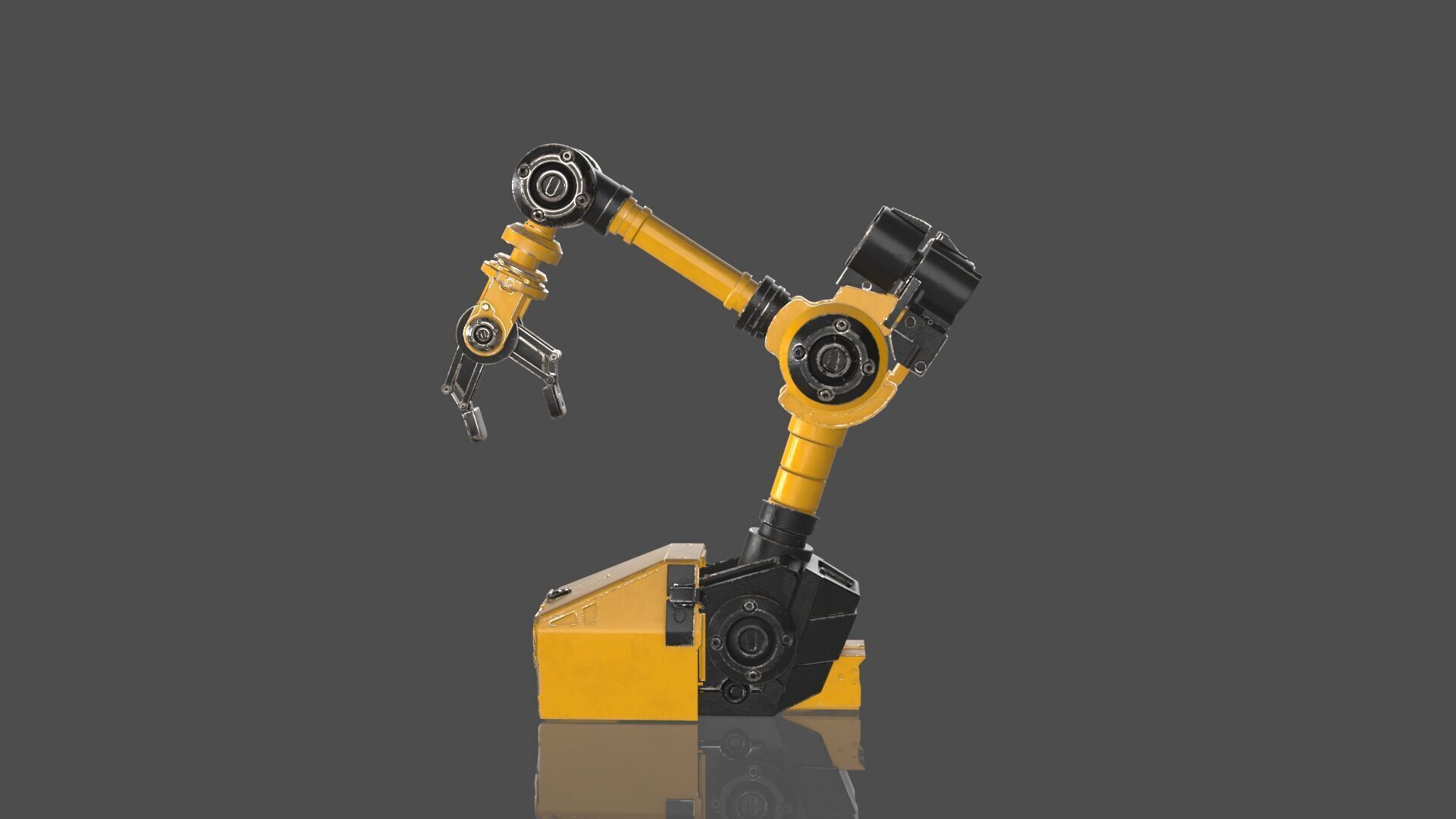 Industrial Robot Arm - 3  - Textured 3D model_5