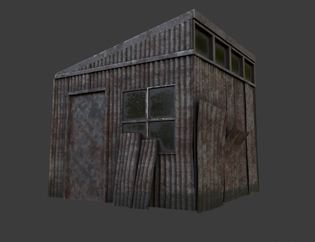 Denji House from ChainSawMan Anime 3D Model Lowpoly Low-poly 3D model_2