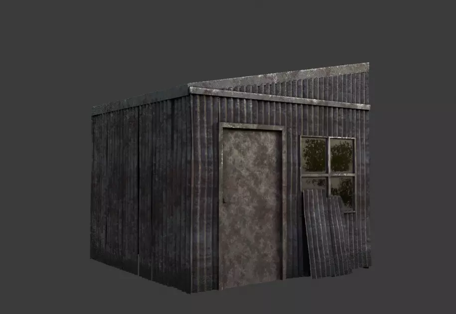 Denji House from ChainSawMan Anime 3D Model Lowpoly Low-poly 3D model_0