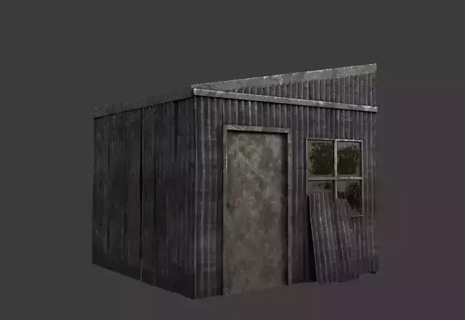 Denji House from ChainSawMan Anime 3D Model Lowpoly