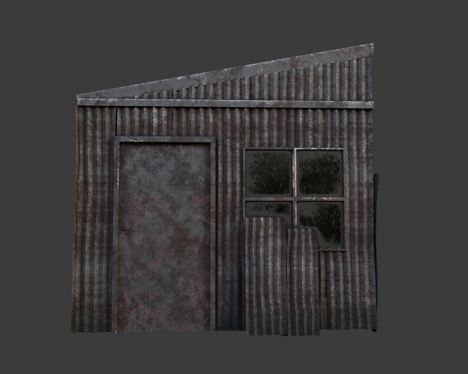 Denji House from ChainSawMan Anime 3D Model Lowpoly Low-poly 3D model_1