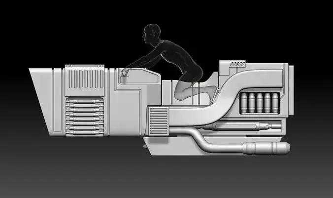 sh figuarts SCI-FI JET HOVERBIKE N2 3D print model