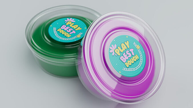 Play Dough Container - Realistic 3D Model 3D model