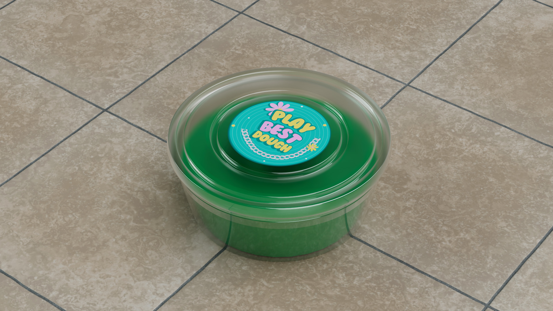 Play Dough Container - Realistic 3D Model 3D model_6