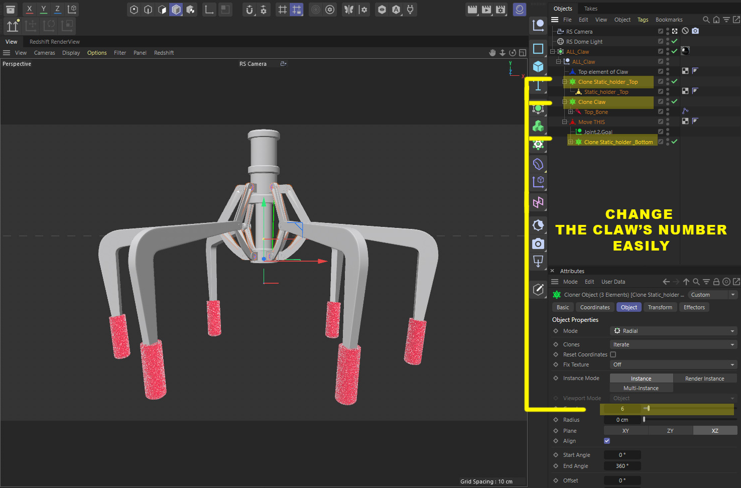 Metal Claw 18 with RIG 3D model_2
