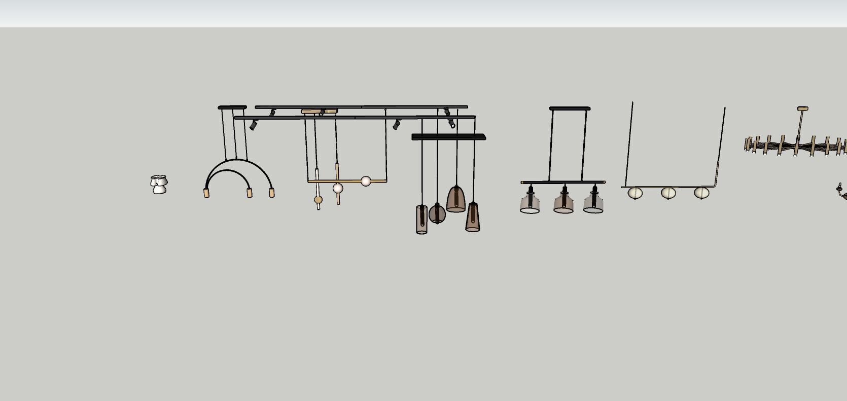 Decorative ceiling lights 3D model_1