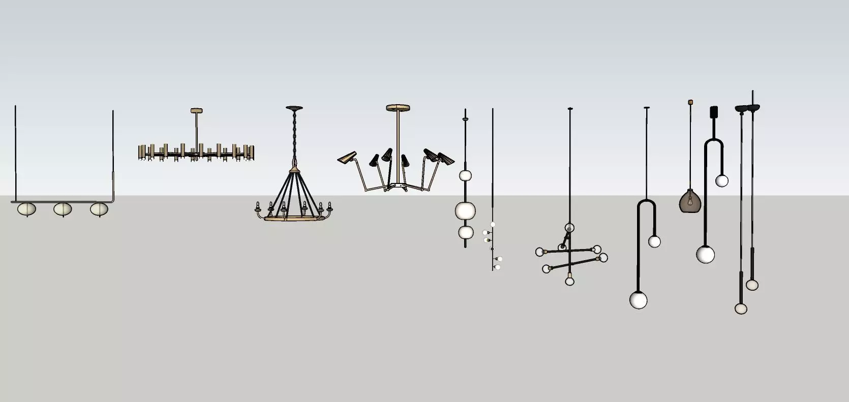 Decorative ceiling lights 3D model_0