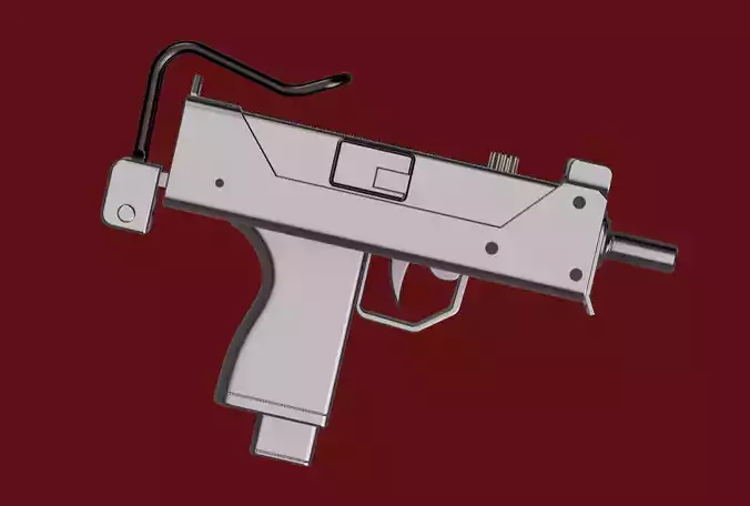 Resident Evil 2 Remake - MQ-11 machine gun for cosplay 3D print model
