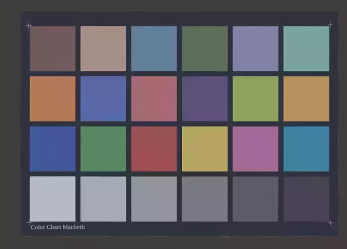 Macbeth Chart Color Checker 3D Model Free  Free low-poly 3D model