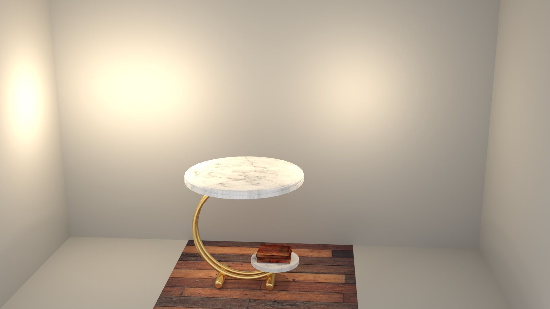Stylish Table Low-poly 3D model_1