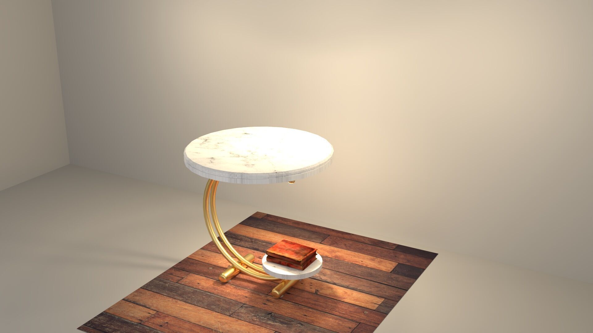 Stylish Table Low-poly 3D model_3