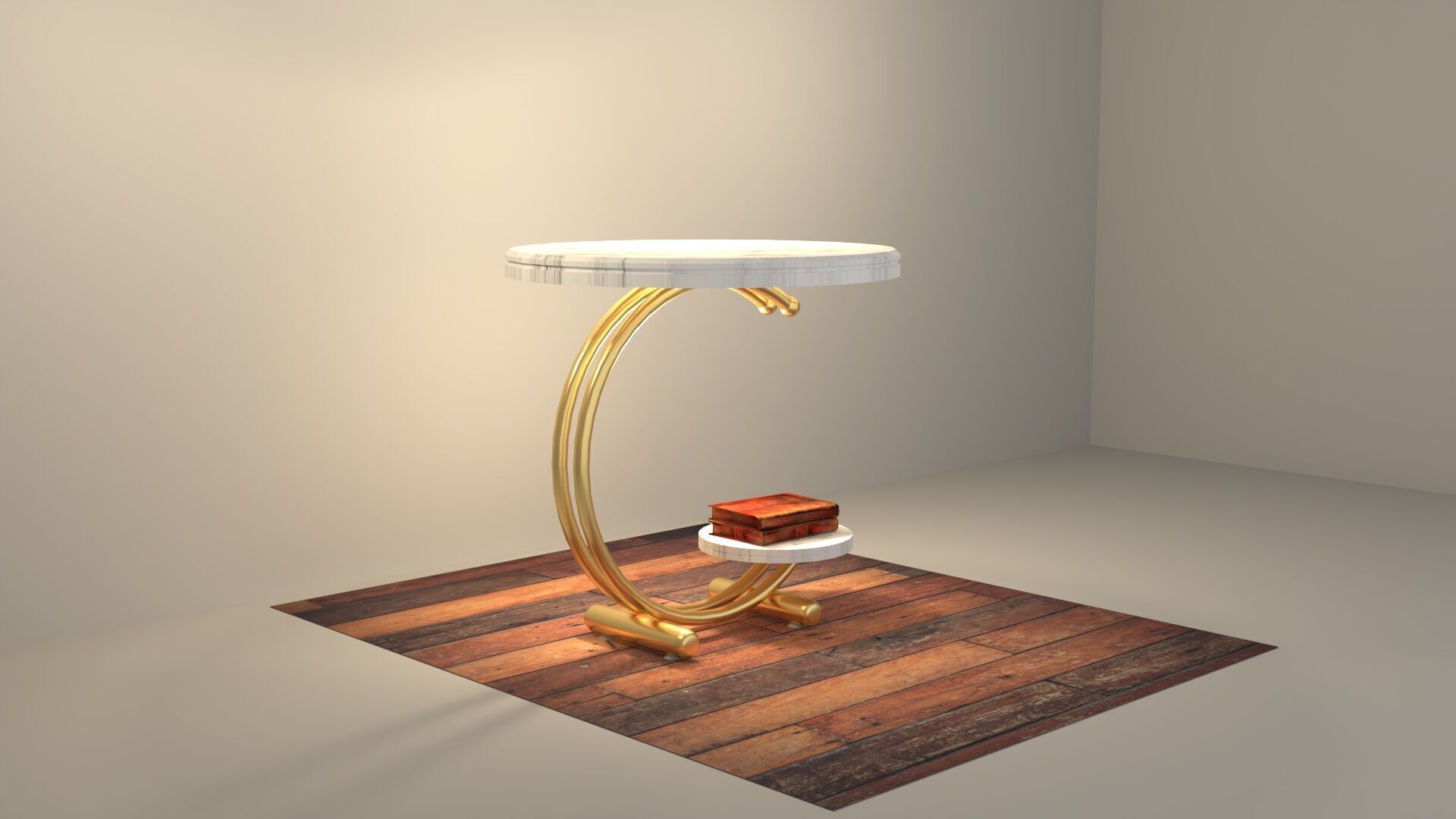 Stylish Table Low-poly 3D model_4