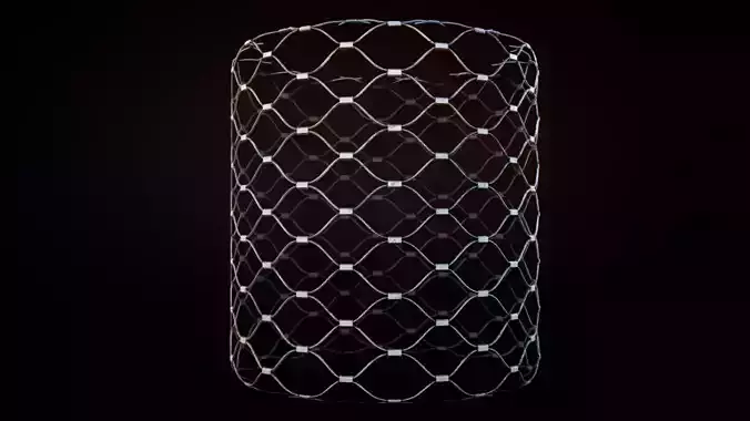 Seamless Fence Net PBR Material Texture Texture