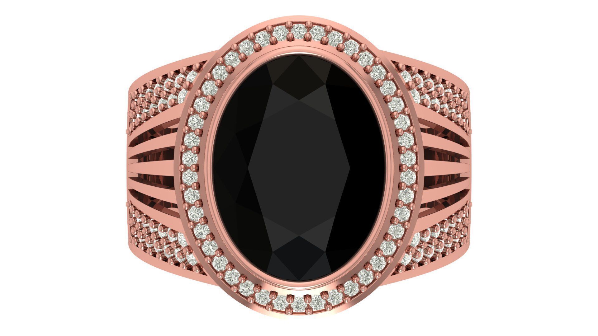 Stone Ring For Men 3D print model_14