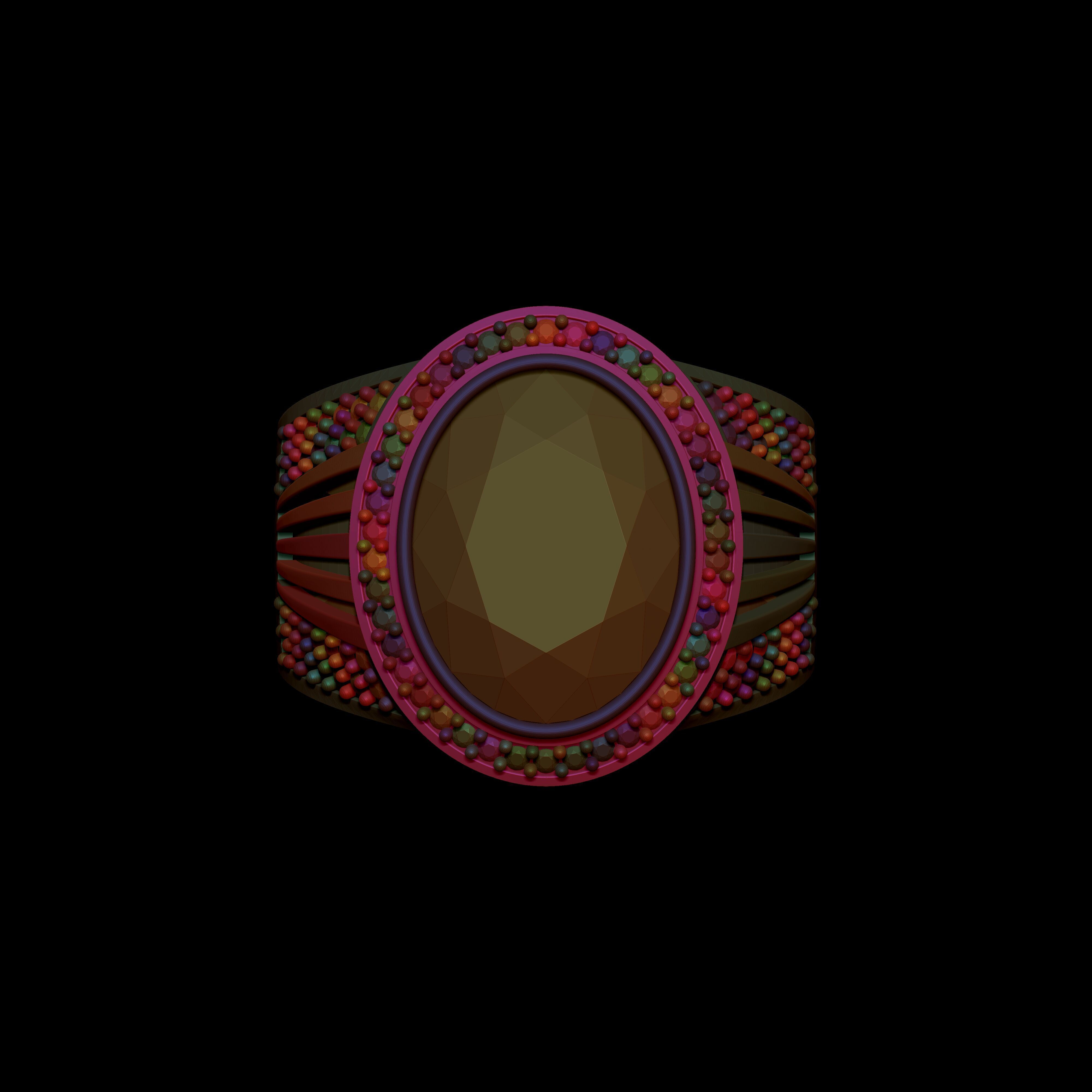 Stone Ring For Men 3D print model_17